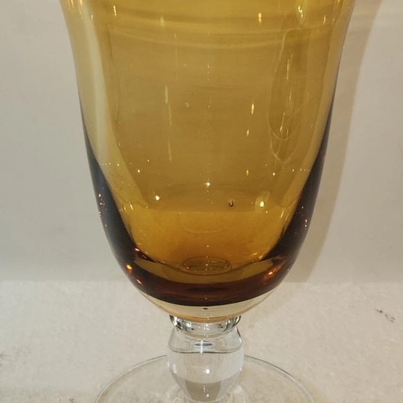Set of Amber Wine Glasses